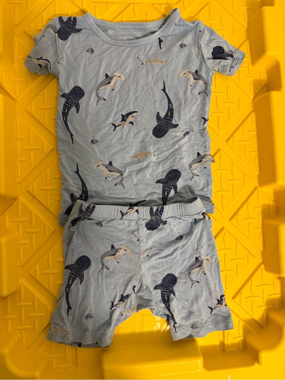 Kyte BABY Light Blue Shark Print Pajama Set
